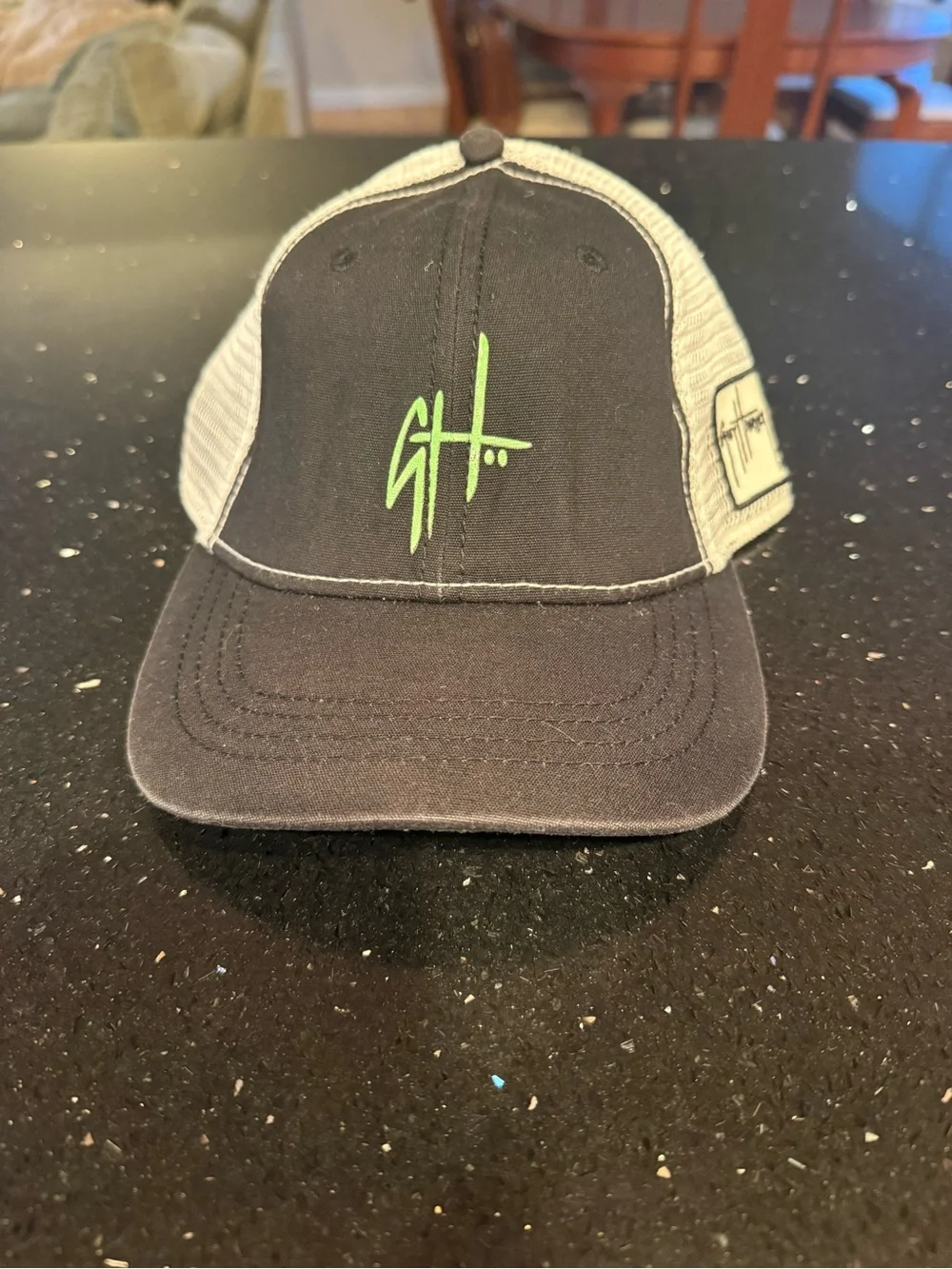 Guy Harvey Black and Grey Mesh Trucker Hat